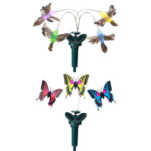 Faux Plants and Flowers Solar Butterfly Decor for Garden and Yard Perfect for Enhancing Outdoor Ambiance with Bright Colors and Durable Design