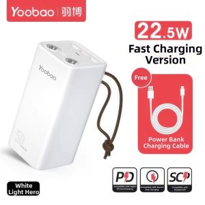 Yoobao | 100W Ultra-Fast Charging Power Bank 50000mAh for Laptops Phones Tablets Portable Power Station for Delivery Riders