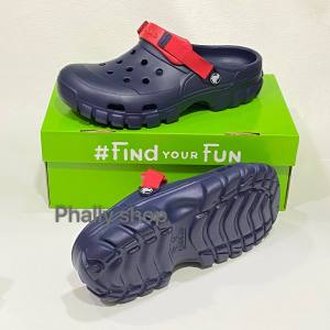 รองเท้าหัวโต crocs สินค้ารุ่นใหม่สำหรับผู้ชายสีตรงปก