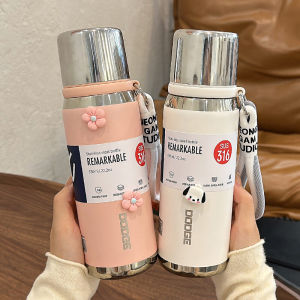 ถ้วยฉนวนแยกชาและน้ําความจุขนาดใหญ่ 316 ขวดน้ําดื่มแบบพกพาสแตนเลสสําหรับกีฬากลางแจ้งและนักเรียน