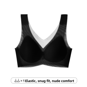 Miiow | Comfortable Wire-Free Vest-Style Bra No Trace Thin Model Large Chest Small No Steel Ring Wide Shoulder Strap Underwear