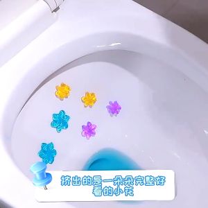 Gel Toilet Bowl Cleaner Flower Stamp Toilet Deodorizing Gel Stamp Toilet Air Freshener