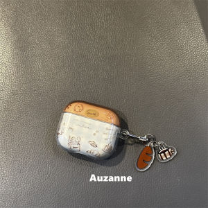 Adorable Retro Bread Line Bluetooth Protective Case for Apple AirPods 4 Generation 2 3 pro Digital Accessories Hard Shell TPU