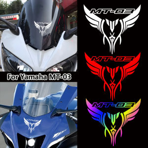 MT-03 Nhãn dán logo Xe Máy Đầu kính chắn gió phía trước Xe Tăng Không Thấm Nước Vinyl Decal Cho Yamaha MT03 Mt 03 MT-03 2018 2019