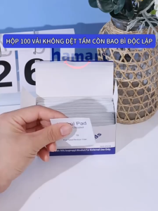 100 Miếng Vải Không Dệt Tẩm Cồn Vệ Sinh Đa Năng Giấy Lau Màn Hình Điện Thoại Laptop Kính Mắt