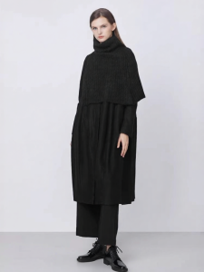 SDEER | Winter Womens Casual Stand Collar Scarf Set Long Coat