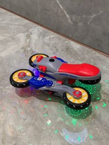 Universal transforming motorbike light music stunt rotating children electric toy car