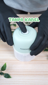 SAMONO Mini Chopper Portable 250ML Penggiling Bumbu Daging MPASI Pisau Stainless Rechargeable USB SW-L4