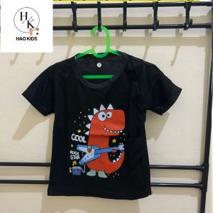 Kaos baju anak dino cool hitam