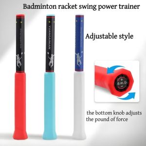 Free Adjustable Force Pound Badminton Swing Trainer Power Whip Auxiliary Trainer Single Smash Correction Action