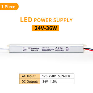 MARPOU LED Driver Power Supply Output DC12V 24V 36W Input AC175V-250V Aluminum Shell LED Driver Lighting Transformer LED Light