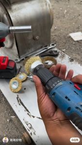 Sikat Kawat Mangkok Kuningan set 5Pcs Untuk Gerinda - Sikat Kawat Gerinda - Cup Brush Gerinda - Sikat Mangkok Kuningan - Sikat Kawat Mangkok Pembersih Karat Gerinda