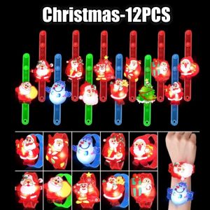 Halloween Party Favors for Kids LED Light Up Bracelet Christmas LED Toys Treats Goody Bag Flashing Candy Gift Bag Fillers