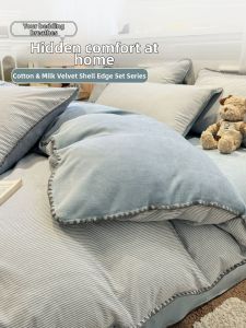 Kiss Dear | Cotton and Velvet Bed Set