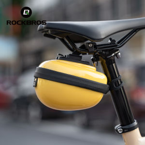 ROCKBROS Bicycle Rear Bag Hard Shell Layered Storage Portable MTB Road Bike Tailbag Quick Release Reflective Saddle Bag