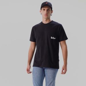 Lee Cooper T-Shirt Logo Type Pocket Black