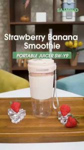 Portable Juicer USB 350ML Blender Mini Plastik Food Grade 6 Pisau SAMONO SW-Y9