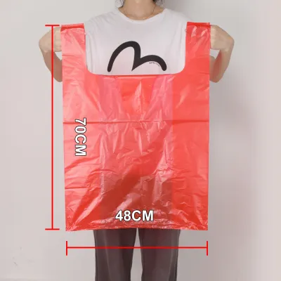 Red Medium Thickened 48x70 Plastic Bag Convenient Moving Handbag for Quilt Clothing Home Textile Packaging