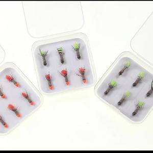 Mồi Câu Cá Hồi Cá Hồi Xám Cá Bống Xanh Dạng Jig Không Móc Đầu Bằng Vonfram Kiểu Caddis Chìm Nhanh Màu Xám