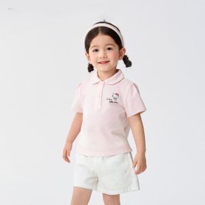 Áo thun ngắn tay cho bé gái balabala 2025 Áo Thun Có Cổ Mới Mùa Hè