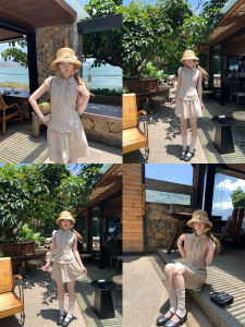 Vintage Style Floral Shirt and Skirt Set