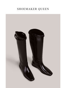 [Shoemaker Queen × Tall and Thin] Long Legs ~ Low Heel Boots\n Knight Boots below the Knee Platform Long Boots