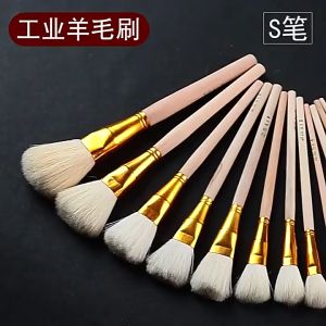 12pcs Kuas Bulu Domba / Kuas Kayu Kue / Kuas Kue Kering / Pastry Brush / Kuas Olesan Mentega