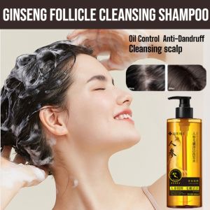 Ginseng Follicle Cleansing Shampoo Anti-Hair Loss Shampoo Gentle Anti-Dandruff Cleansing Scalp