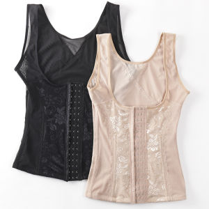 ZEEMIN Thin breathable lace belly support chest shaping body vest waist shaping waist body shaping vest