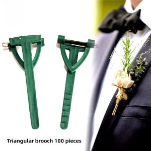 Triangle Brooch Hanging Brooch T-Shaped Brooch Chest Buckle Flower Packaging Material Wedding Supplies DIY Corsage Magnetic Snap