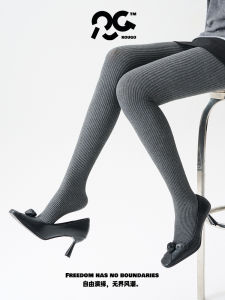 Rougo Grey Leggings: Women's Spring & Autumn Comfortable Cotton Lycra Pants