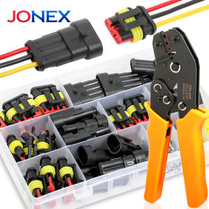 ขั้วต่อสายไฟกันน้ำสำหรับรถยนต์ 254/622 ชิ้น ขั้วไฟฟ้า 1/2/3/4Pin พร้อมกล่องเชื่อมต่อแบบปิดผนึกสำหรับรถจักรยานยนต์และยานยนต์