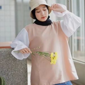 Edo Fashion -   Silmi Blouse Bahan Tory Burch Ukuran S M L  Baju Atasan Wanita Kekiucunian Terbaru 2024 Blouse Viral Modern Lengan Panjang Polos Korean Style Simpel Elegan Remaja Fashion Muslim OOTD Kekinian Terlaris Jumbo Model Baru Modern Trendy Murah L
