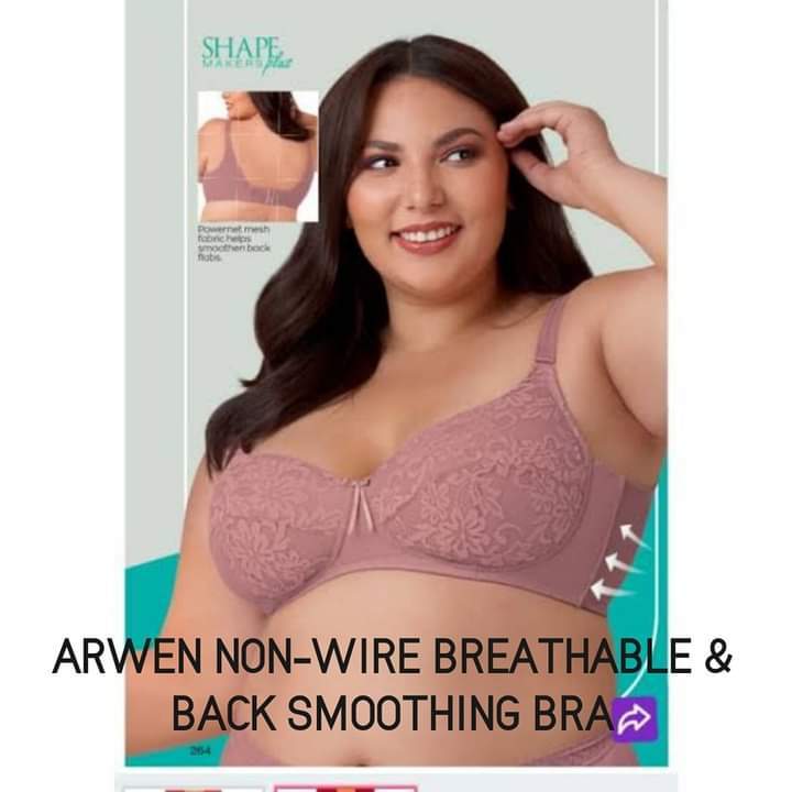 AVON ARWEN NON WIRE BREATHABLE BACK SMOOTHING BRA SHAPEMAKER PLUS