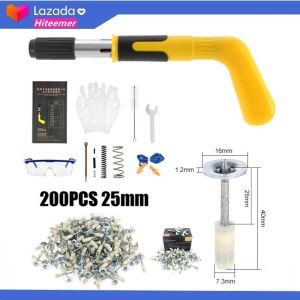 200Pcs 25mm Mini Rivet Fire Nails Wall Fastener Tool Set