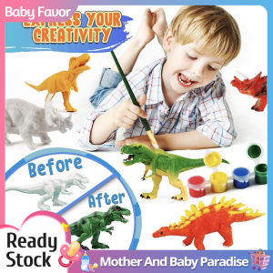 Paint Gypsum Arts And Craft Toy DIY Set Children Diy Dinosaur Plaster Mould Shaping Toy Painting Set Girls Creative Graffiti Color Painting Cake Dinasour Carstone Kit