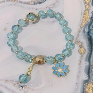 Abee Acc-033 Gelang Zahra Rumbai Bunga Kristal Wanita Crystal Zahra Flower Tassel Bracelet Women Girl