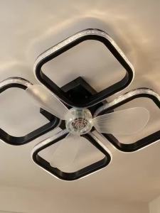 Smart LED Ceiling Fan Light with Remote Control Energy Efficient 3 Speed Options 2/4H Timer for Living Room Bedroom