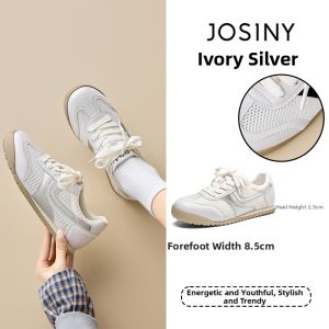 Josiny | Breathable White Training Sneakers for Women