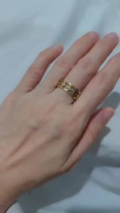 CINCIN WANITA TITANIUM WARNA GOLD LEBAR 06 CM  / AKSESORIS  WANITA TITANIUM / PERHIASAN FASHION TITANIUM ♥ GIRLIE ACC ♥
