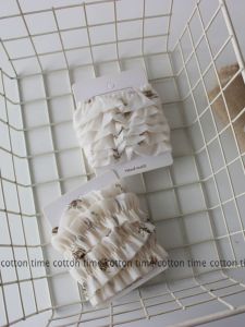 Cottontime Soft Gauze Pleated Lace Trim Baby Clothes Accessories Milk Powder Pleats Sweet Apricot DIY Sewing Materials