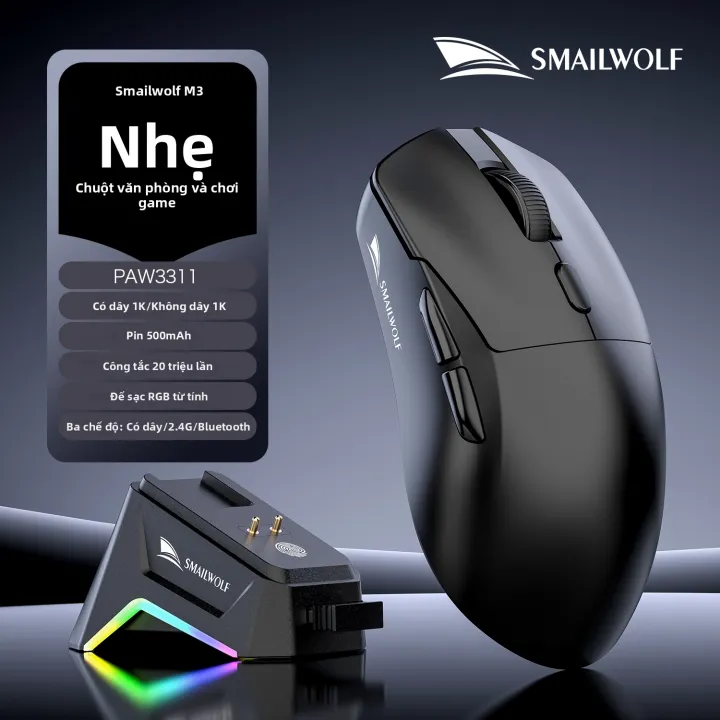 ATTACK SHARK M3PRO Chuột Chơi Game Không Dây Bluetooth 3 Chế Độ 1000Hz PAW3311 Nhẹ, Cao Cấp, Dùng Cho PC Laptop Esports | BigBuy360 - bigbuy360.vn ATTACK SHARK M3PRO Chuột Chơi Game Không Dây Bluetooth 3 Chế Độ 1000Hz PAW3311 Nhẹ, Cao Cấp, Dùng Cho PC Laptop Esports | BigBuy360 - bigbuy360.vn