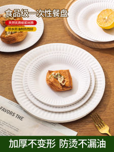 Thickened Disposable Paper Plate for Party Dinnerware Artistic Childrens Creative Handmade Birthday Cake BBQ Plate