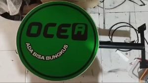 Neonbox Akrilik Bulat Kotak 2 Sisi & Papan Nama Usaha Custom - Aesthetic