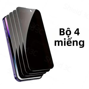4 Miếng Dán Bảo Vệ Màn Hình Kính Cường Lực Bảo Mật Cho iPhone Chống Gián Điệp Chống Trầy Xước Độ Nét Cao Tương Thích Với Nhiều Mẫu Máy