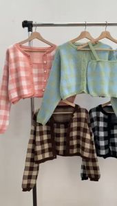 SET6809 Yeri Checker Set Tanktop & Outer