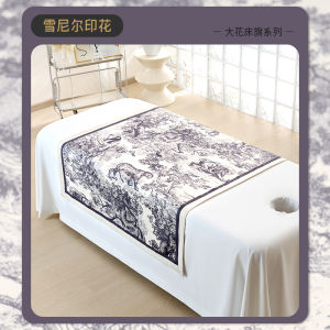 Luxury Beauty Salon Large Flower Bed Flag Coverlet European Style Printed Sheneil Material Special Use High End Floral Pattern