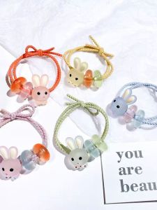 Cute Cartoon Rabbit Hair Ties Fresh Little Rabbit Hair Bands Kawaii Anime Bows Versatile Hair Accessories for All Ages