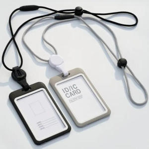 ID Accessories with Lanyard Badge Holder Transparent Adjustable Identification Card Holder Portable Cardholder