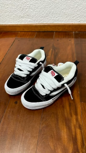 Vans Knu Skool Black and White Sneakers for Men and Women 100% Premium